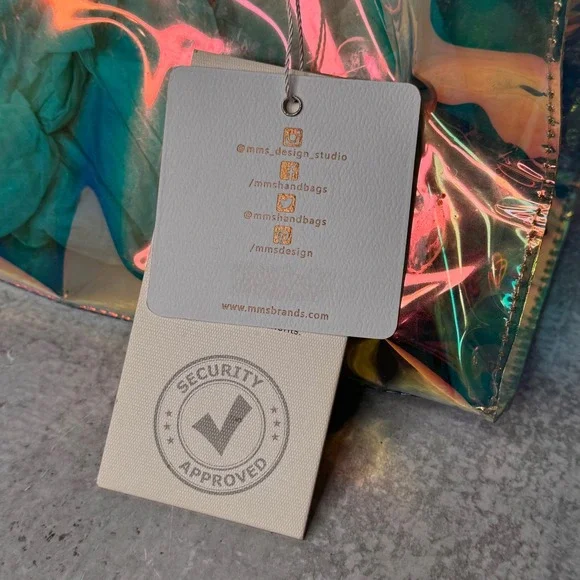 MMS Design Studio Iridescent Clear Holographic Bag Stadium Security Approved - Picture 2 of 9